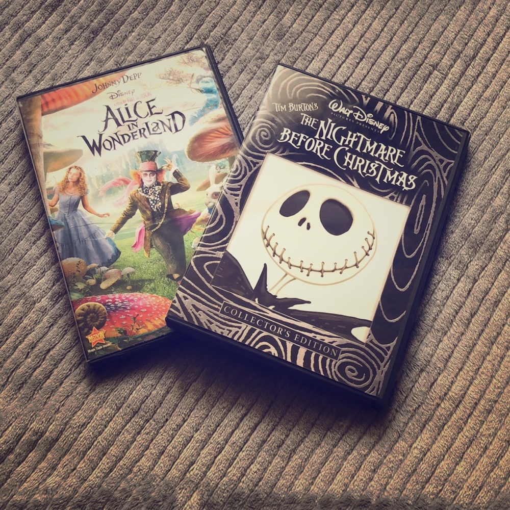 Alice in wonderland, nightmare before Christmas